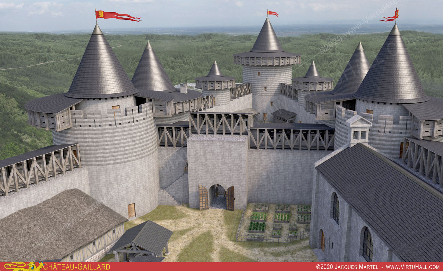 Château-Gaillard, la partie sud de la forteresse, depuis le donjon Château-Gaillard, la partie sud de la forteresse, depuis le donjon